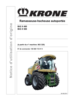 Krone BiG X 480, BiG X 580 Mode d'emploi