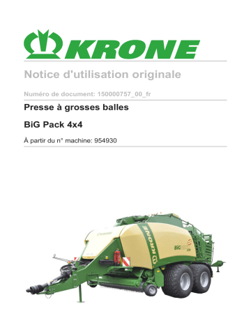 Krone BiG Pack 4x4 Mode d'emploi | Fixfr