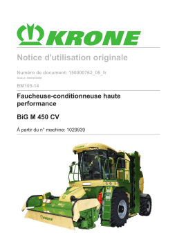 Krone BiG M 450 CV (BM105-14) Mode d'emploi