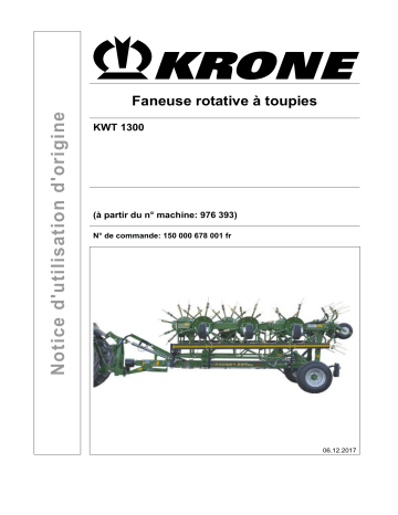 Krone KWT 1300 Mode d'emploi | Fixfr