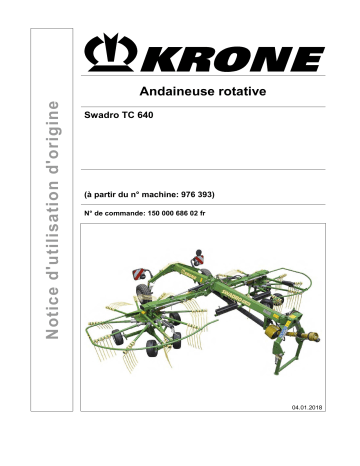 Krone Swadro TC 640 Mode d'emploi | Fixfr