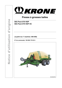 Krone BiG PACK 870 HDP (XC) Mode d'emploi