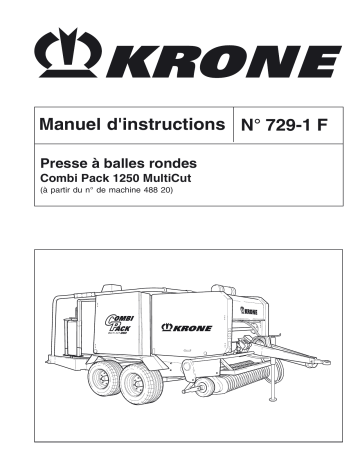 Krone Combi Pack 1250 MultiCut (Doppelwickler) Mode d'emploi | Fixfr