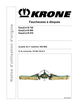 Krone EasyCut B 750, EasyCut B 890, EasyCut B 970 Mode d'emploi