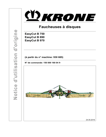 Krone EasyCut B 750, EasyCut B 890, EasyCut B 970 Mode d'emploi | Fixfr