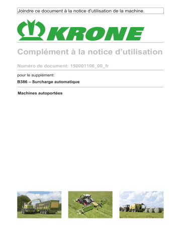 Krone EzBA Überladeautomatik (B386) Mode d'emploi | Fixfr