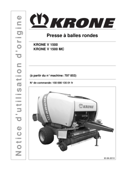 Krone Fortima V1500, V1500 MC Mode d'emploi