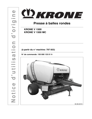 Krone Fortima V1500, V1500 MC Mode d'emploi | Fixfr