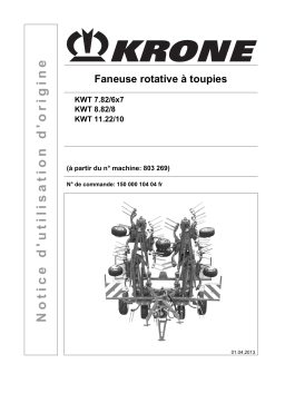 Krone KWT 7.82/6x7, KWT 8.82/8, KWT 11.22/10 Mode d'emploi