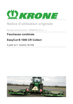 Krone EasyCut B 1000 CR Collect Mode d'emploi