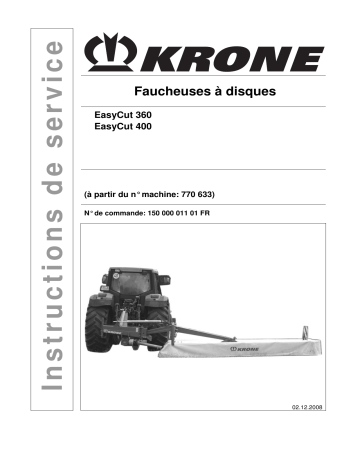 Krone EasyCut 360, 400 Mode d'emploi | Fixfr