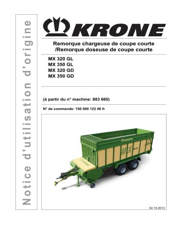 Krone MX 320,350 (GL,GD) Mode d'emploi | Fixfr