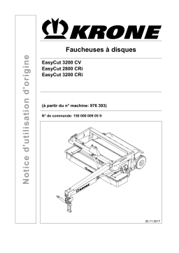 Krone BA EasyCut 2800 CRi/3200 CV/3200 CRi Mode d'emploi