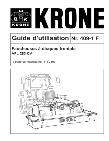 Krone AFL 283 CV Mode d'emploi | Fixfr