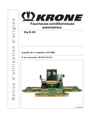 Krone BiG M 400 Mode d'emploi | Fixfr