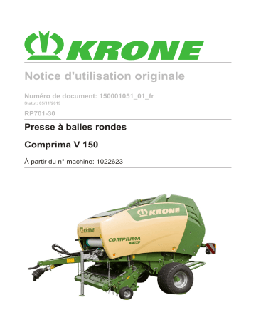 Krone Comprima V 150 Mode d'emploi | Fixfr