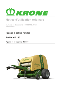 Krone Bellima F 130 Mode d'emploi