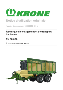 Krone RX 360 GL Mode d'emploi