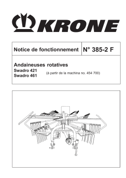 Krone Swadro 421_461 Mode d'emploi