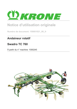 Krone Swadro TC 760 Mode d'emploi