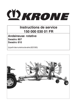 Krone Swadro 807_810 Mode d'emploi