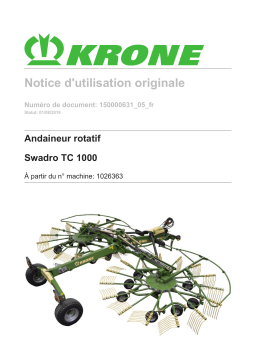 Krone Swadro TC 1000 Mode d'emploi