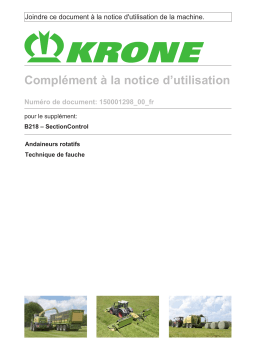 Krone EzBA SectionControl (B218) Mode d'emploi