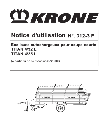 Krone Titan 4/25 L; 4/32 L Mode d'emploi | Fixfr