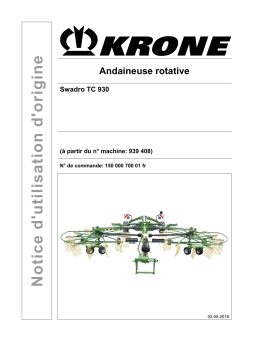 Krone Swadro TC 930 Mode d'emploi