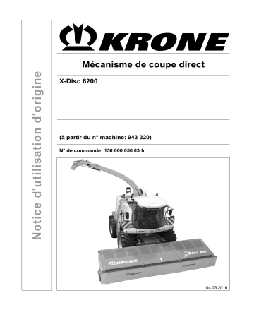 Krone X-Disc 6200 Mode d'emploi | Fixfr