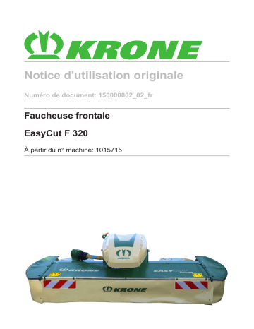 Krone EasyCut F 320 Mode d'emploi | Fixfr