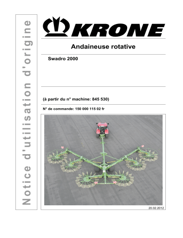 Krone Swadro 2000 Mode d'emploi | Fixfr