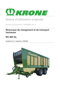 Krone RX 400 GL Mode d'emploi