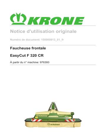 Krone EasyCut F 320 CR Mode d'emploi | Fixfr