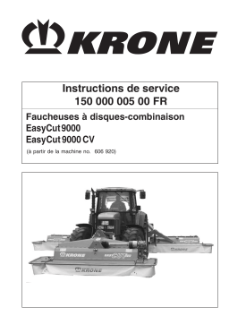 Krone EasyCut 9000, 9000 CV Mode d'emploi