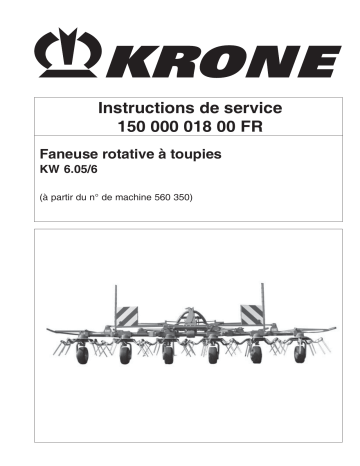 Krone KW 6.05/6 Mode d'emploi | Fixfr