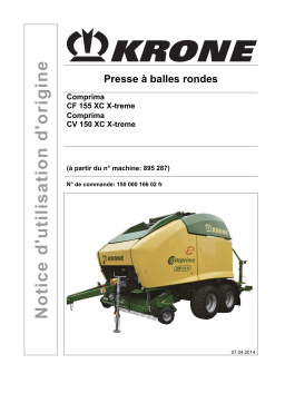 Krone Comprima CF 155 XC X-treme, Comprima CV 150 XC X-treme Mode d'emploi