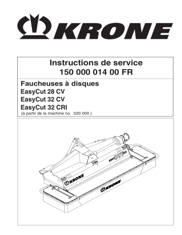 Krone EC 28 CV_32 CV_32 CRi Mode d'emploi | Fixfr