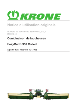 Krone EasyCut B 950 Collect Mode d'emploi