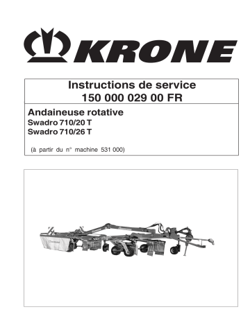 Krone Swadro 710/20 T_710/26 T Mode d'emploi | Fixfr