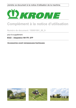 Krone EzBA Adaption NH FR -2FP (B322) Mode d'emploi