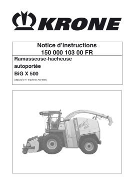 Krone BiG X 500 Mode d'emploi