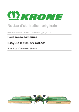 Krone EasyCut B 1000 CV Collect Mode d'emploi