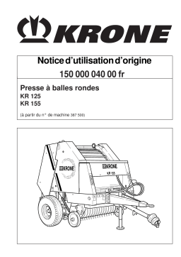 Krone KR125, KR 155 Mode d'emploi