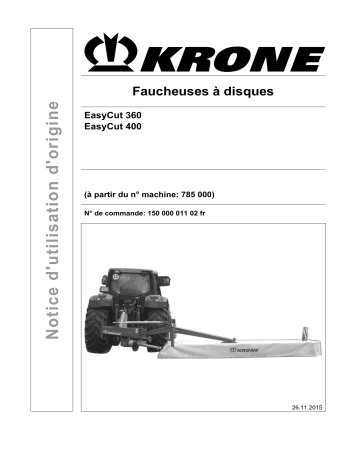 Krone EasyCut 360, EasyCut 400 Mode d'emploi | Fixfr