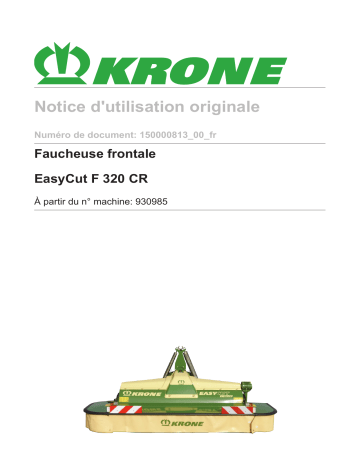 Krone EasyCut F 320 CR Mode d'emploi | Fixfr