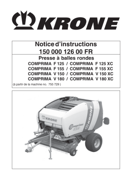 Krone COMPRIMA F 125/155 (XC) , COMPRIMA V 150/180 (XC) Mode d'emploi