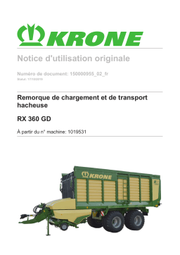 Krone RX 360 GD Mode d'emploi