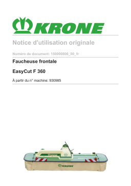 Krone EasyCut F 360 Mode d'emploi