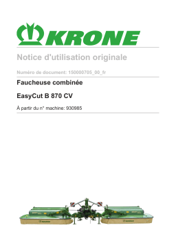 Krone EasyCut B 870 CV Mode d'emploi